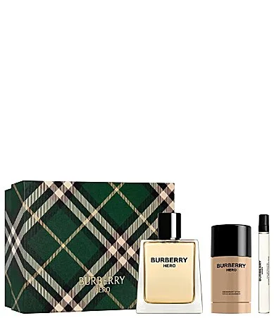 Hero Eau De Toilette Cologne Deodorant 3-Piece Gift Set by Burberry
