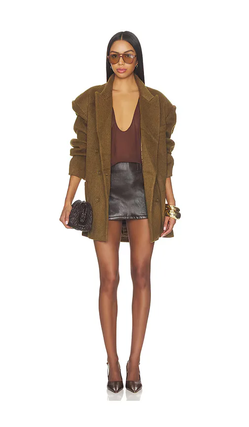Nicola Back Belt Coat by MOTHER