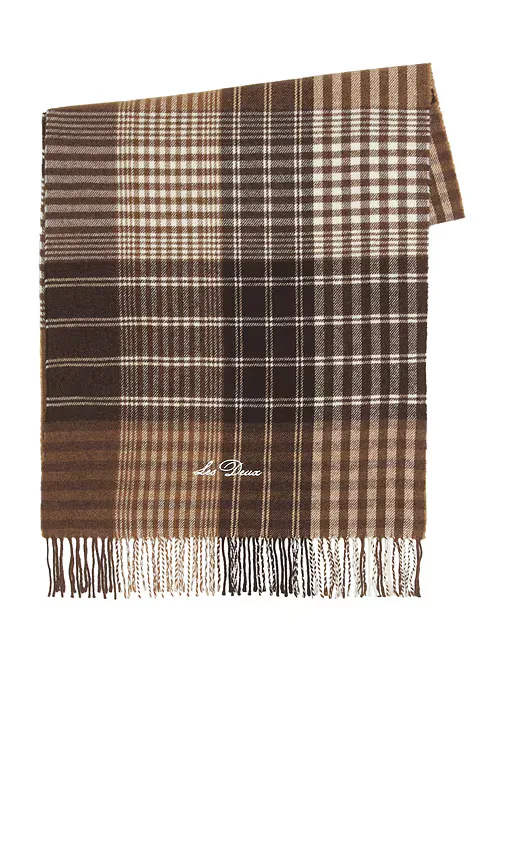 Signature Patchwork Check Scarf by Les Deux
