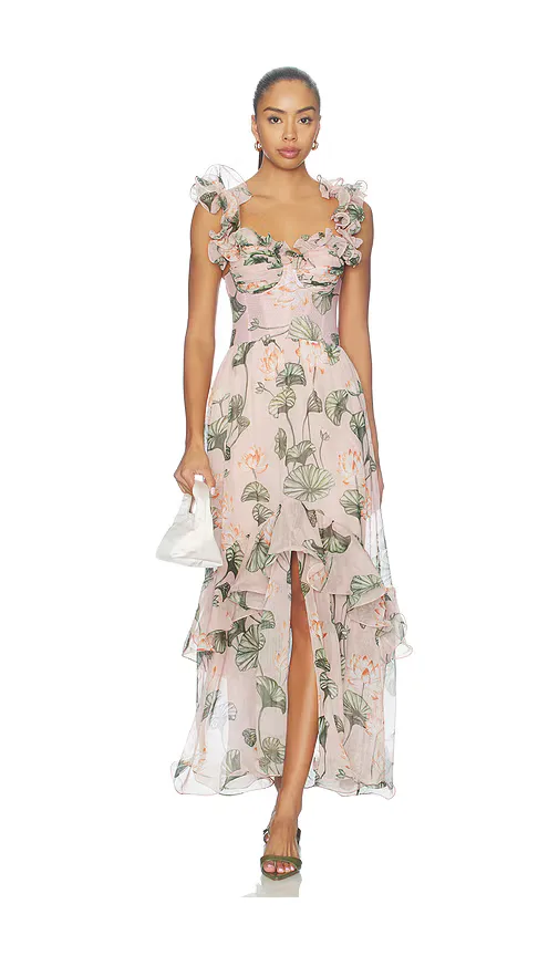 Lotus Corset Maxi Dress by PatBO