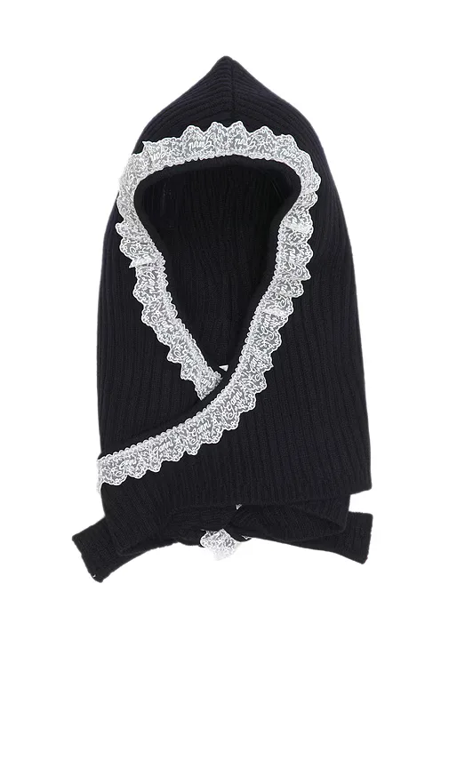 Compact Wool Balaclava Lace by GANNI