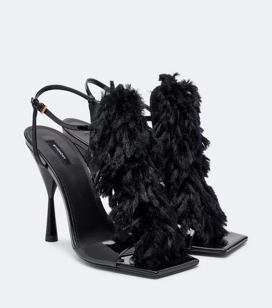 Pompom Leather Sandals by GIVENCHY