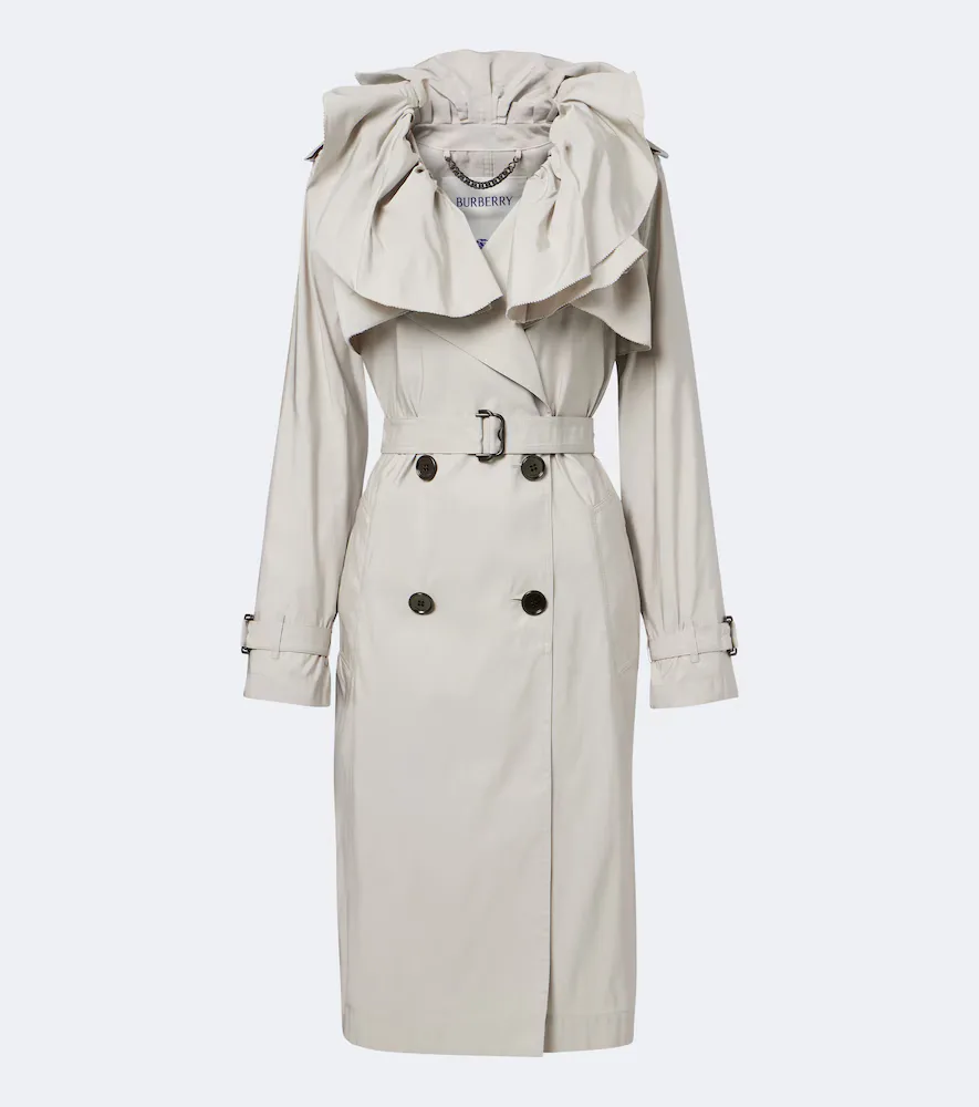 Ruffled Trench Coat by Burberry