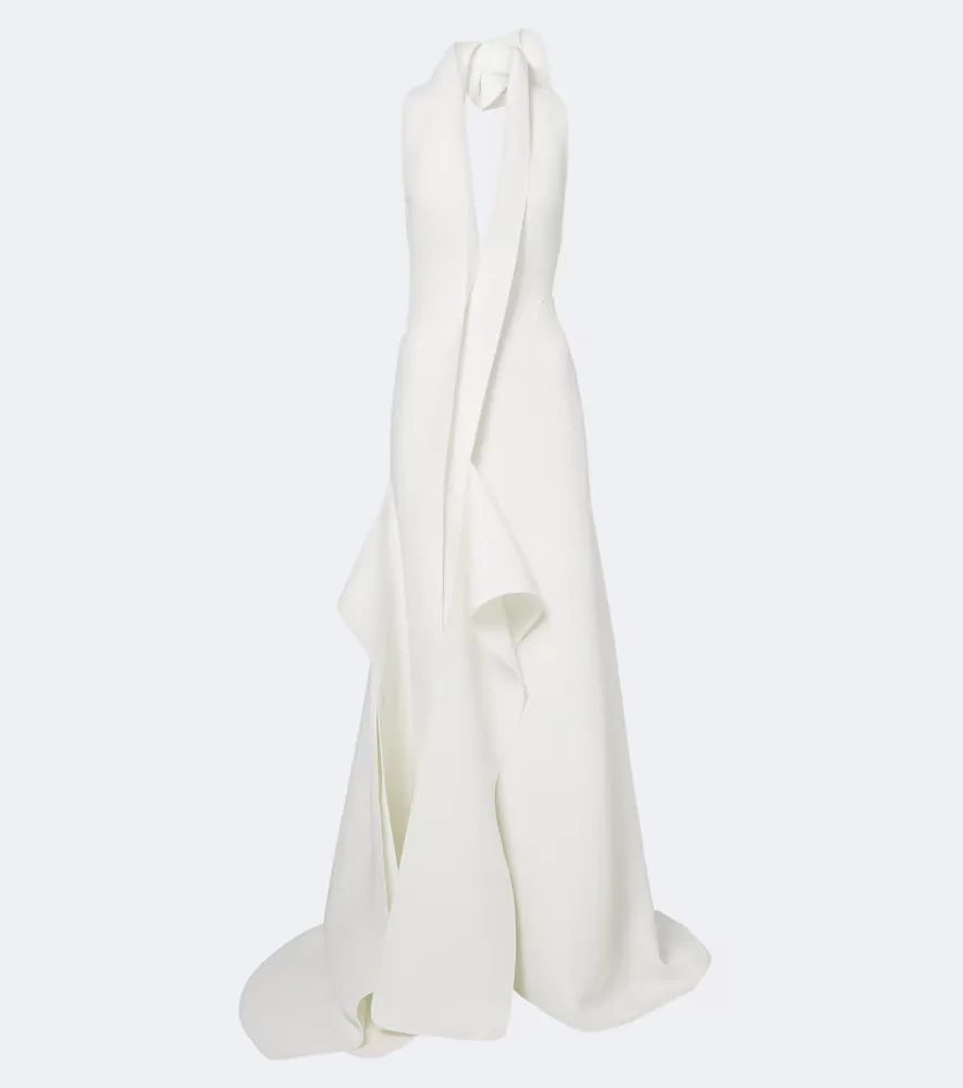 Allude Asymmetric Halterneck Jersey Gown by Maticevski