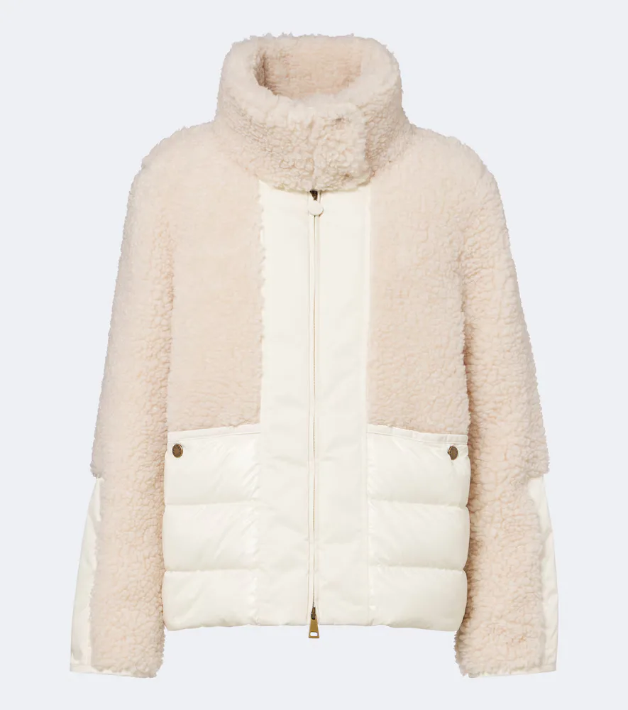 Glorieux Teddy-Trimmed Down Jacket by Moncler