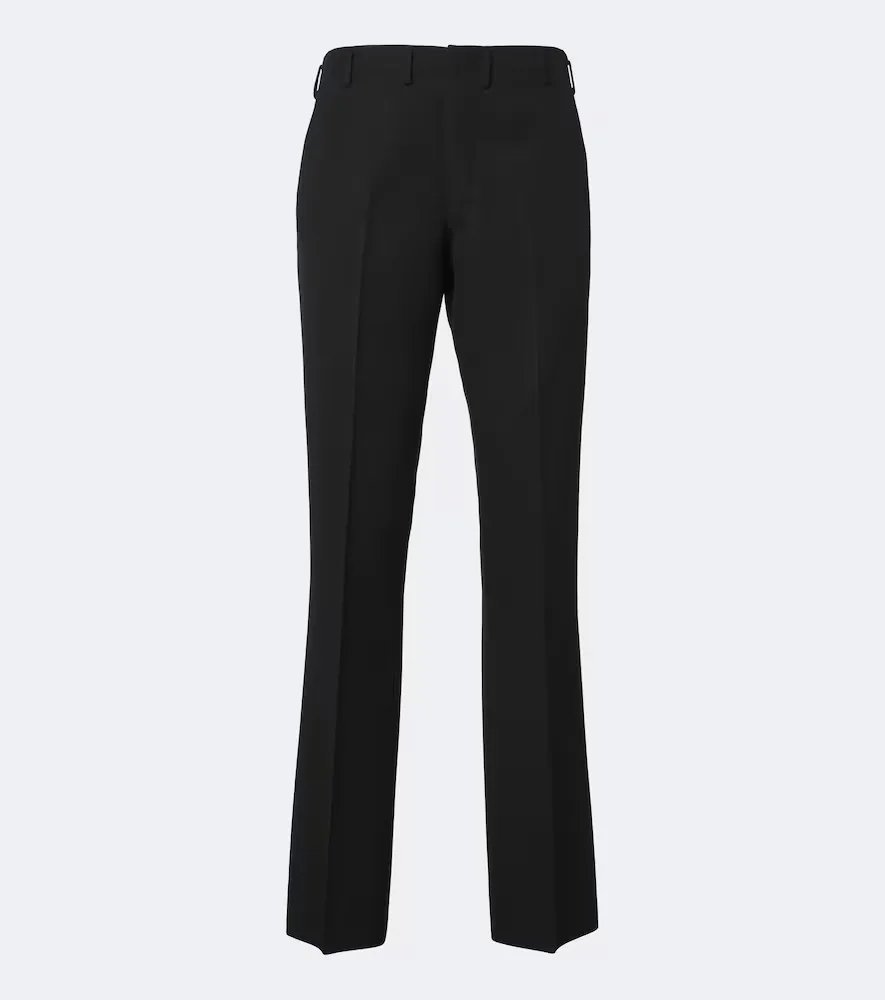 Virgin Wool Twill Slim Pants by Prada