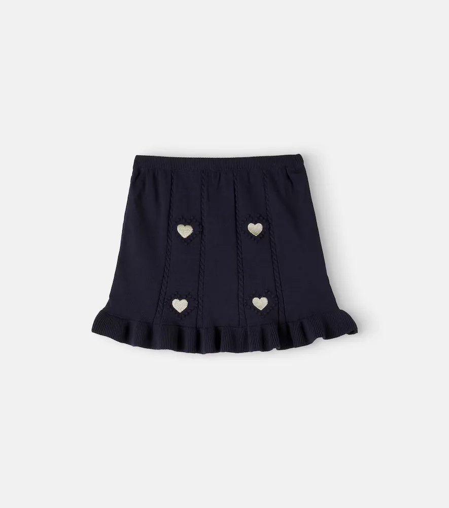 Soleil Embroidered Ruffled Cotton Skirt by Konges Slojd