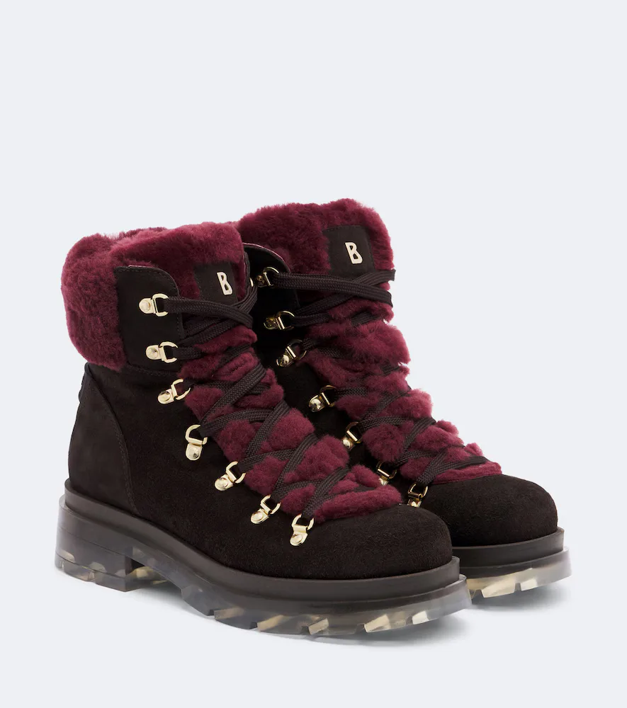 Swansea Shearling-Trimmed Suede Snow Boots by Bogner
