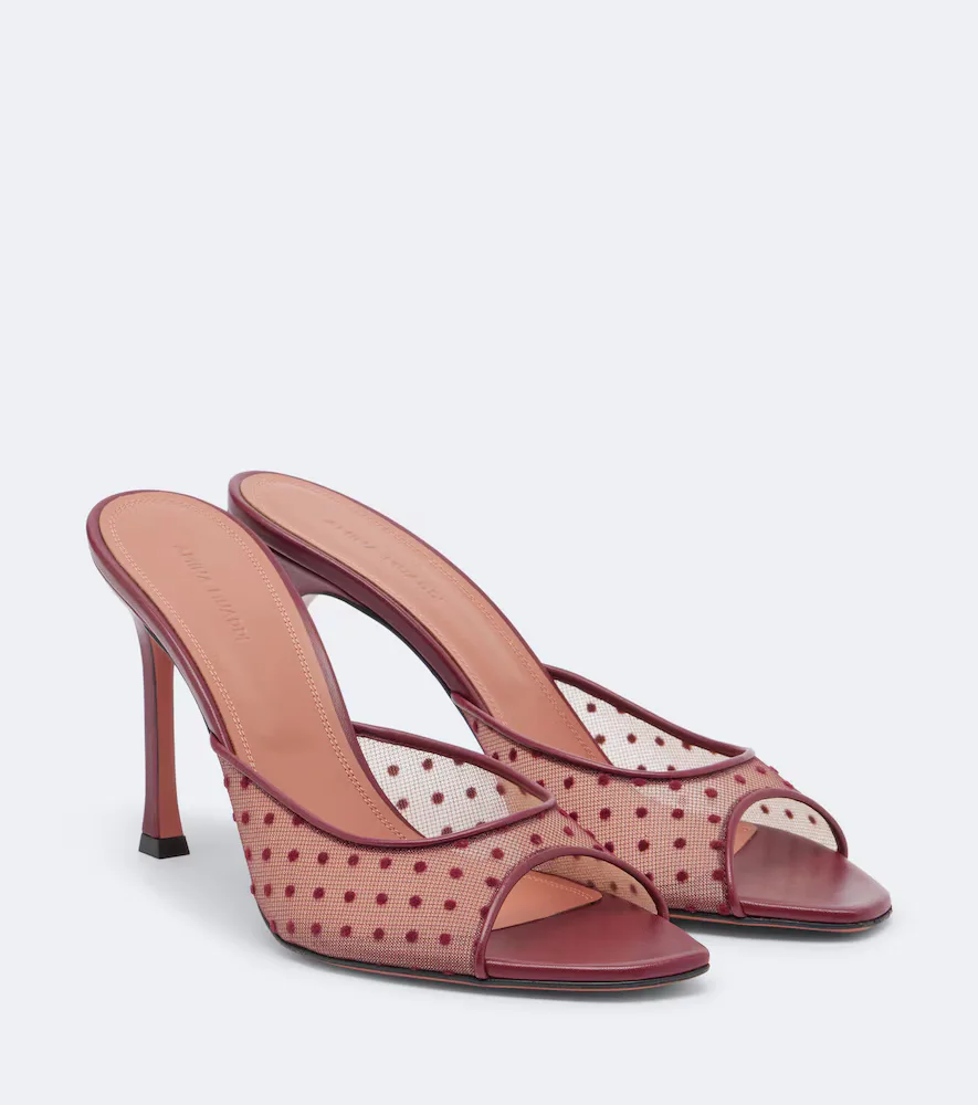 Alexa Polka-Dot Mules by Amina Muaddi