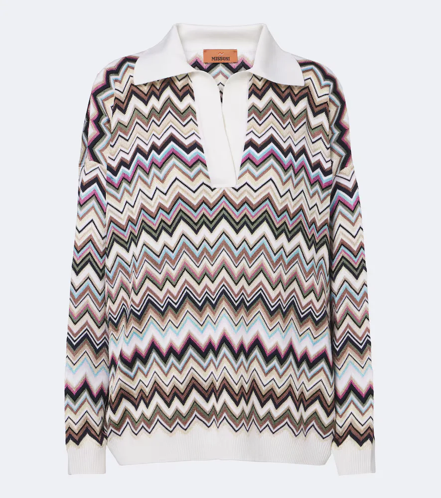 Zigzag Polo Sweater by Missoni