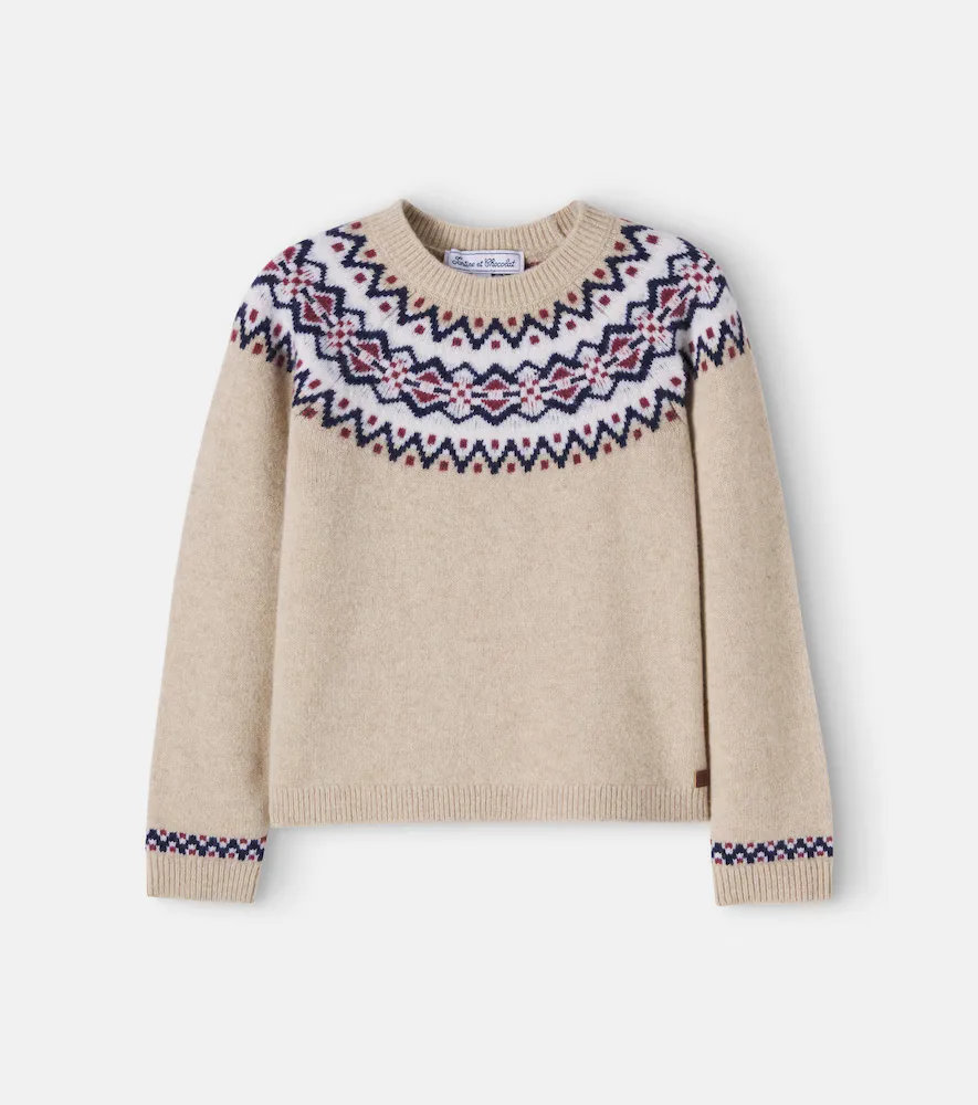 Fair Isle Wool Sweater by Tartine Et Chocolat
