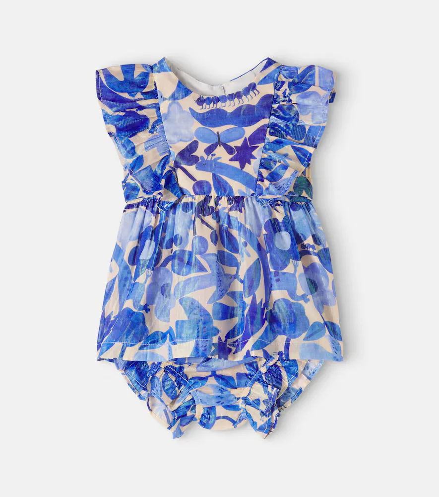 Baby Printed Cotton-Blend Top and Bloomers Set by Fabula