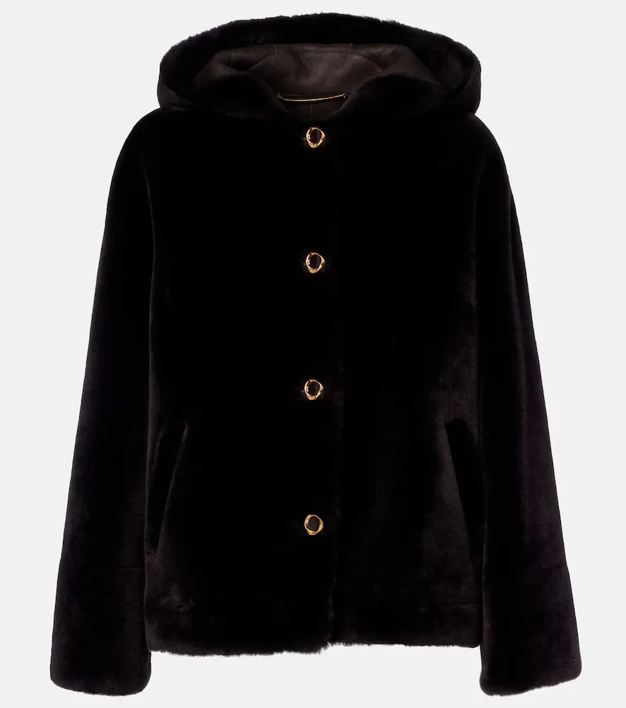 Hooded Shearling Jacket by Agnona