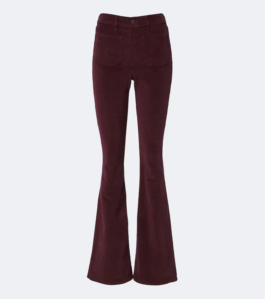 Beverly Cotton Corduroy Flared Pants by Veronica Beard