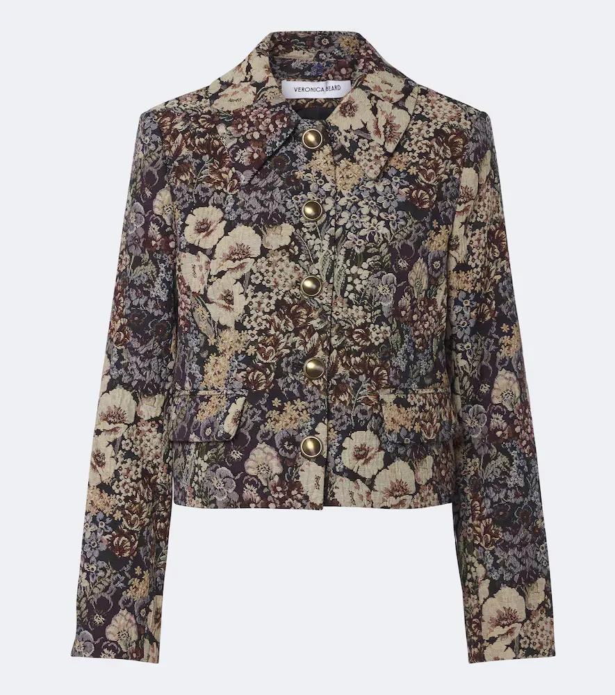 Wilde Floral Jacquard Jacket by Veronica Beard