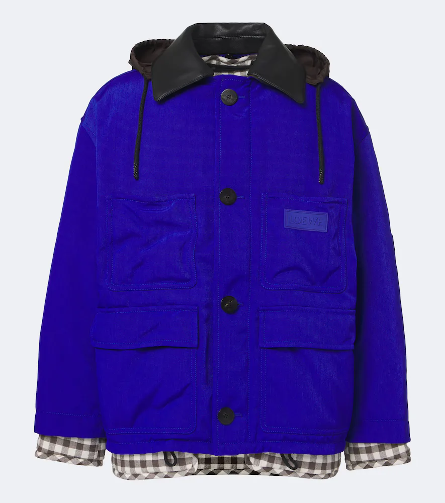 Layered Leather-Trimmed Jacket by LOEWE