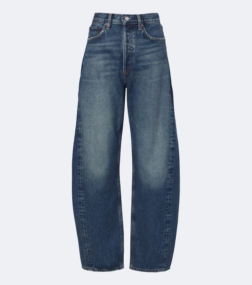 Luna Pieced Barrel-Leg Jeans