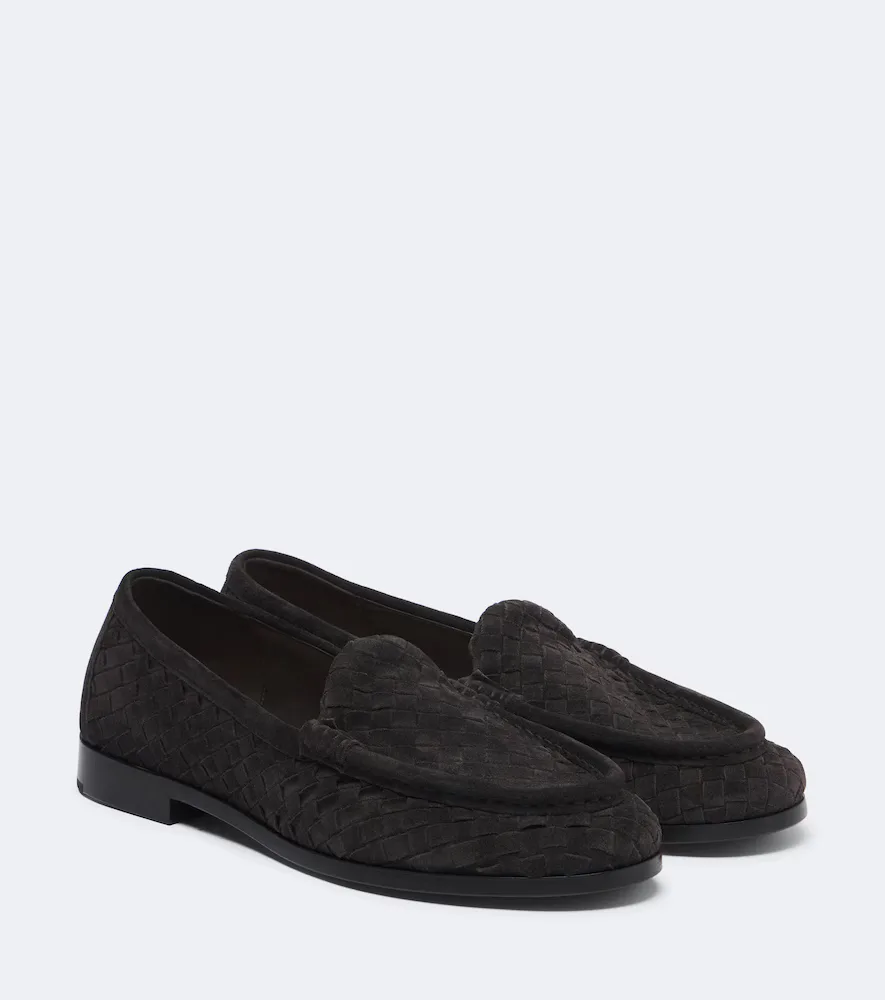 Silenzio Suede Loafers by Bottega Veneta