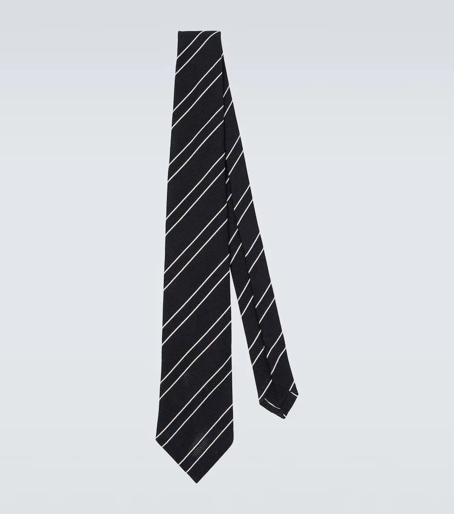 Striped Silk Tie by Dunhill