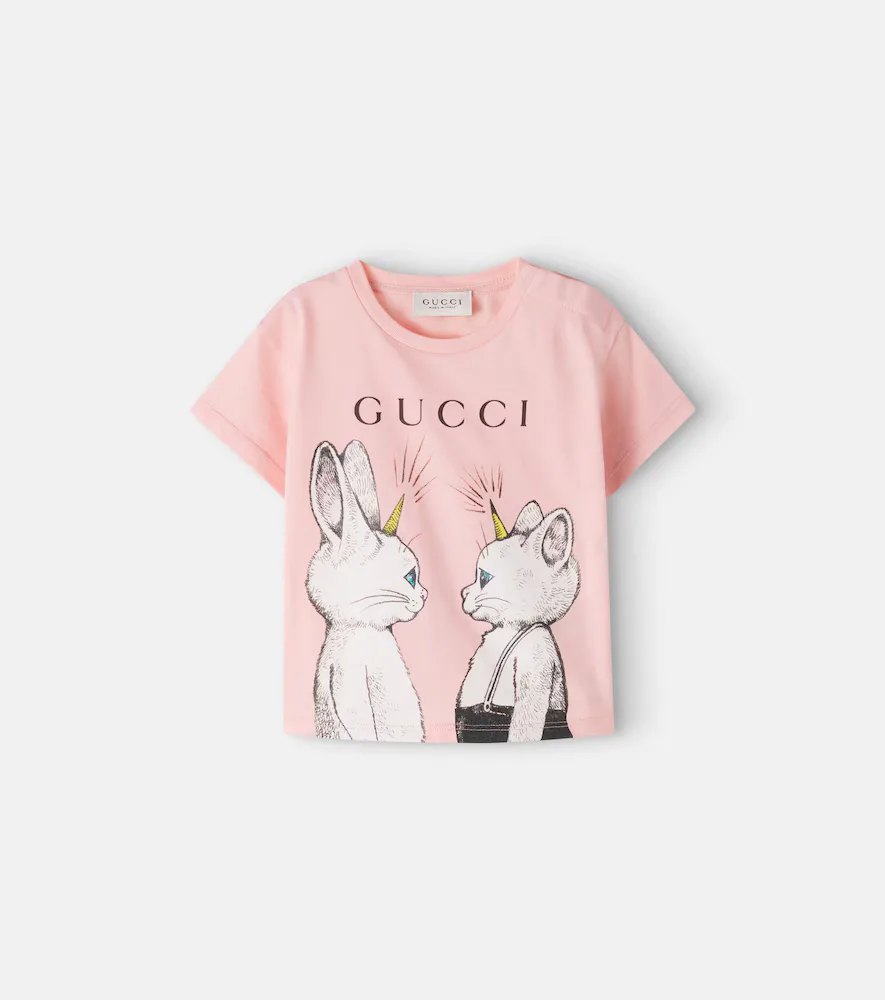 Printed Cotton Jersey T-Shirt by Gucci