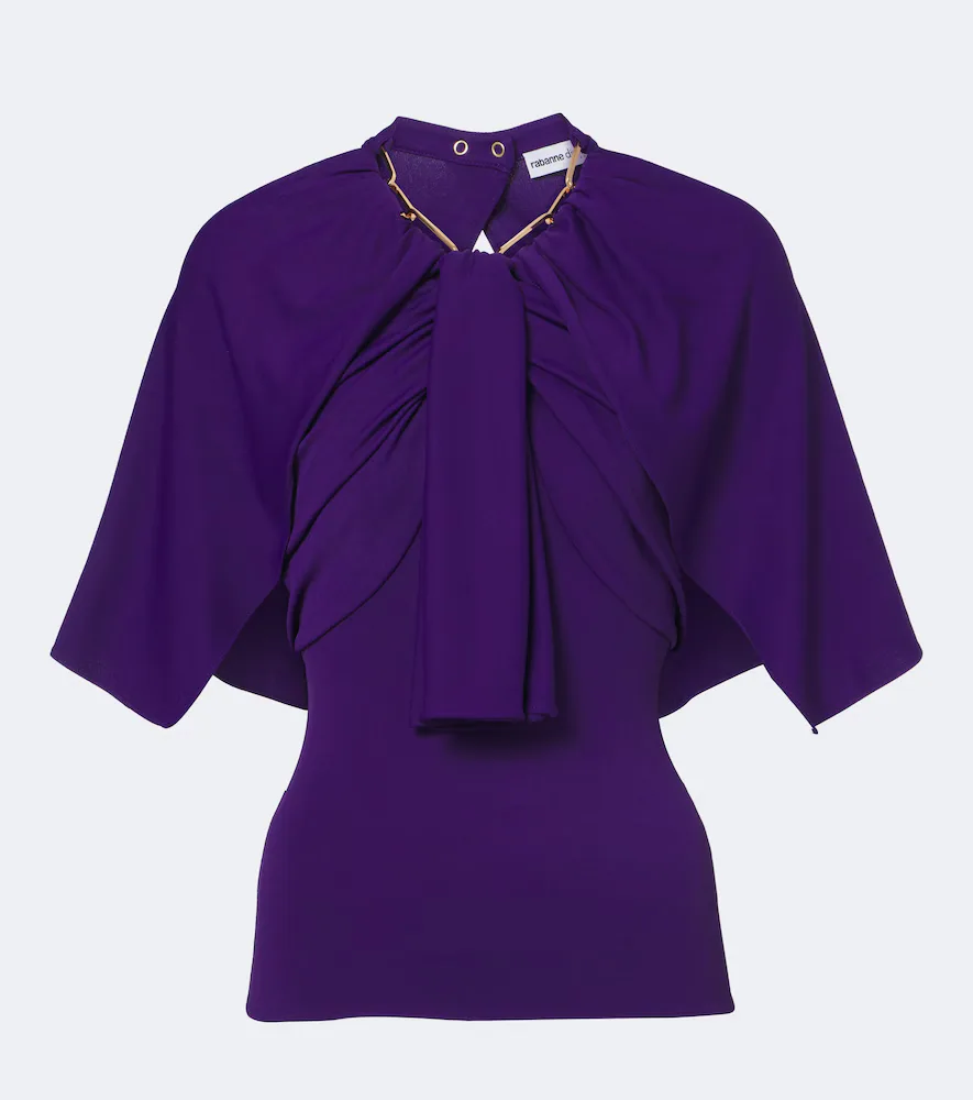 Rabanne x Dinh Van Embellished Crêpe Top by Rabanne