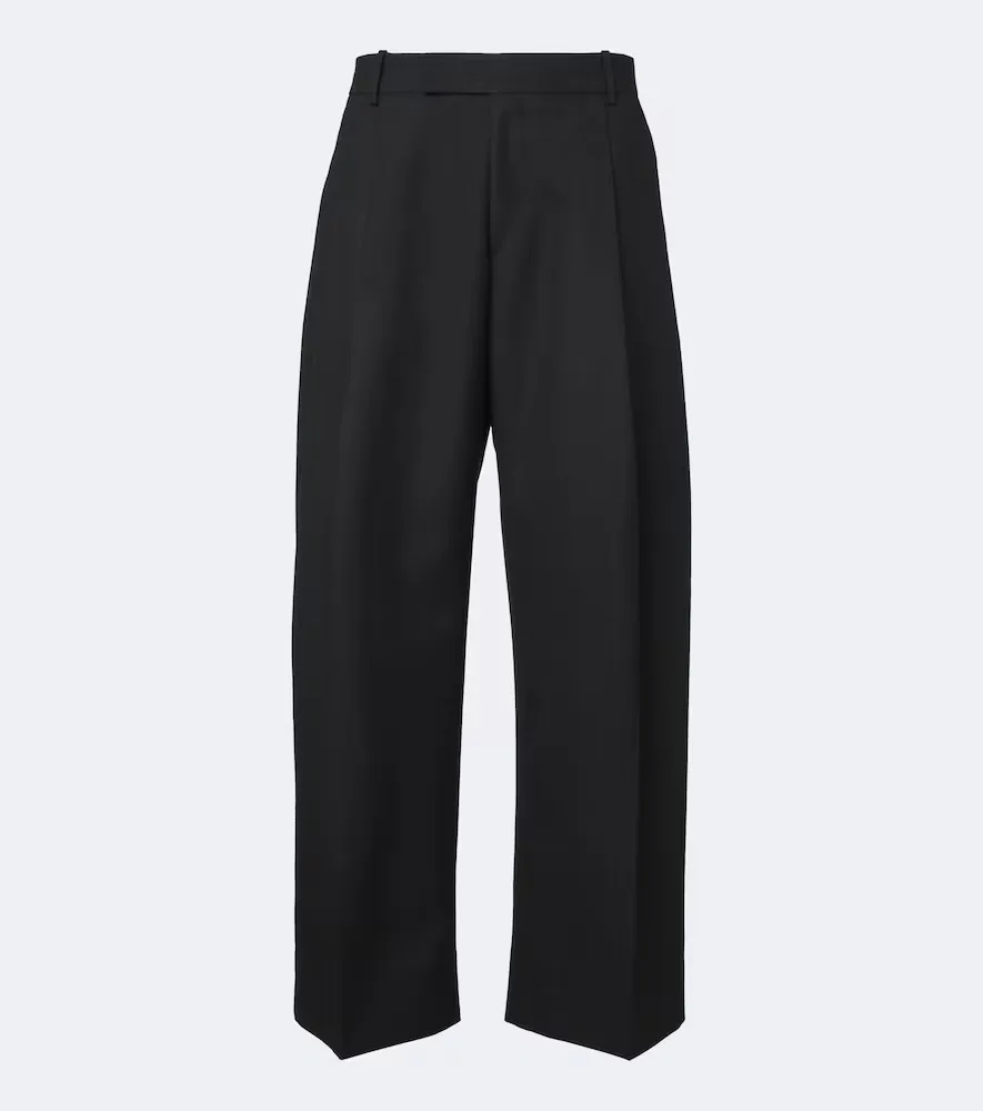 Pull Pleated Wool Wide-Leg Pants by Studio Nicholson