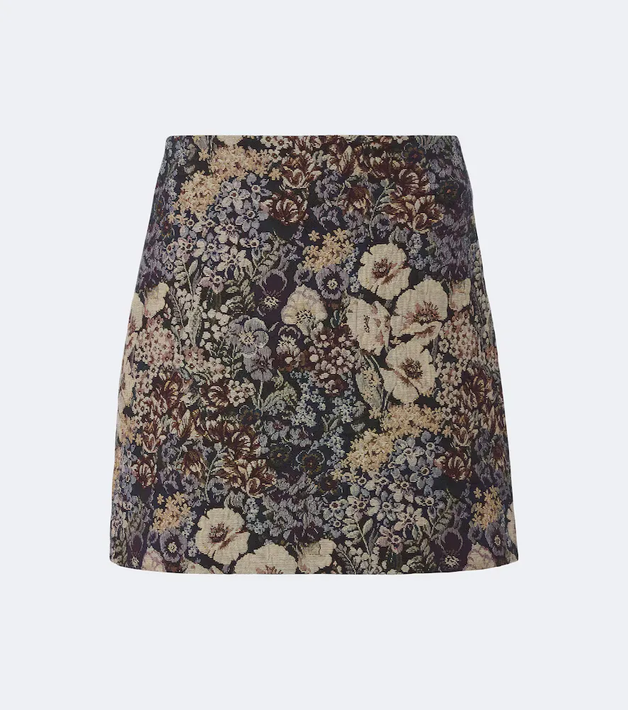 Ohemia Floral Jacquard Miniskirt by Veronica Beard