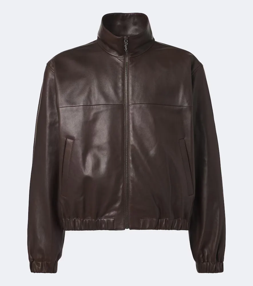 Leather Blouson Jacket by Saint Laurent