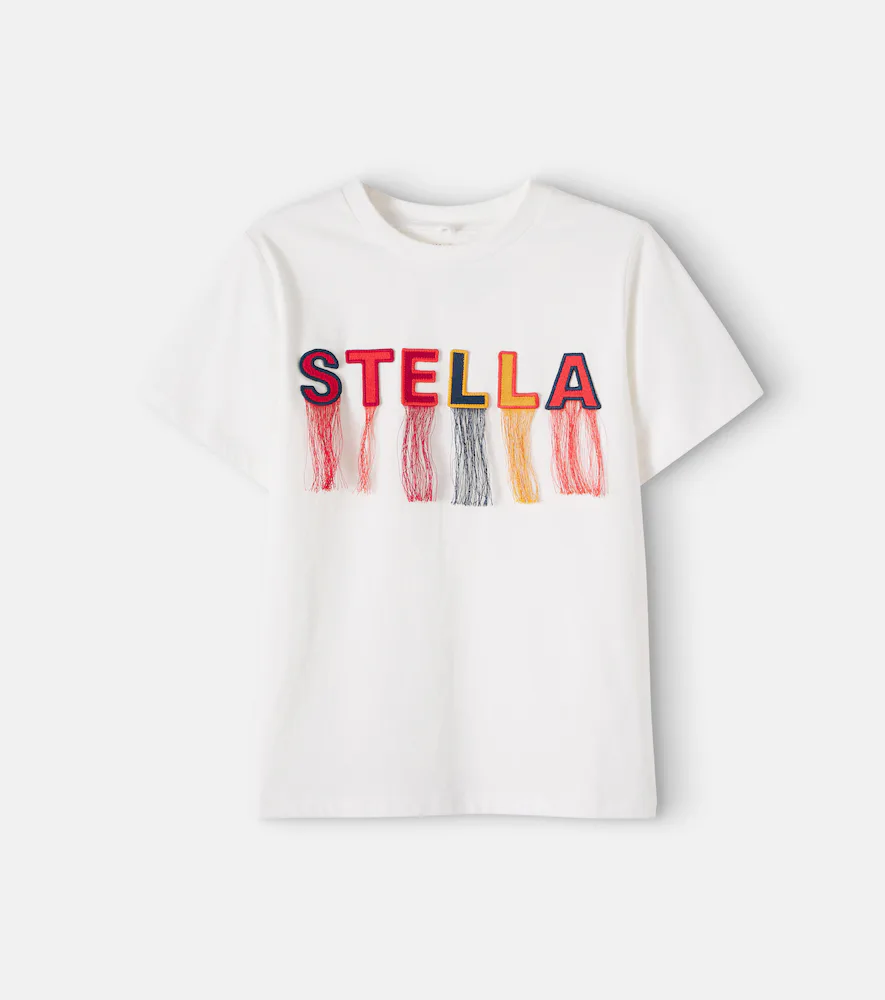 Fringed Embroidered Cotton Jersey T-Shirt by Stella McCartney