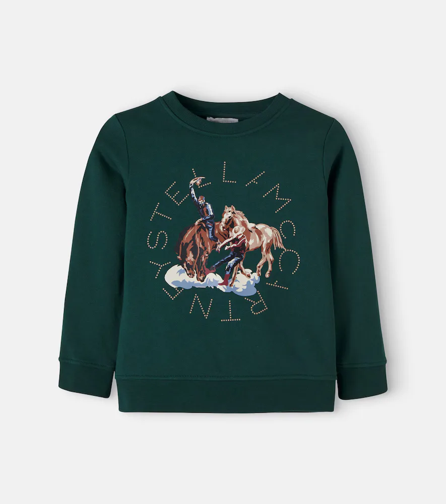 Printed Cotton Fleece Sweatshirt by Stella McCartney