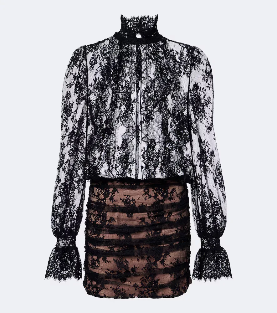 Ysolde Sheer Lace Minidress by Retrofête
