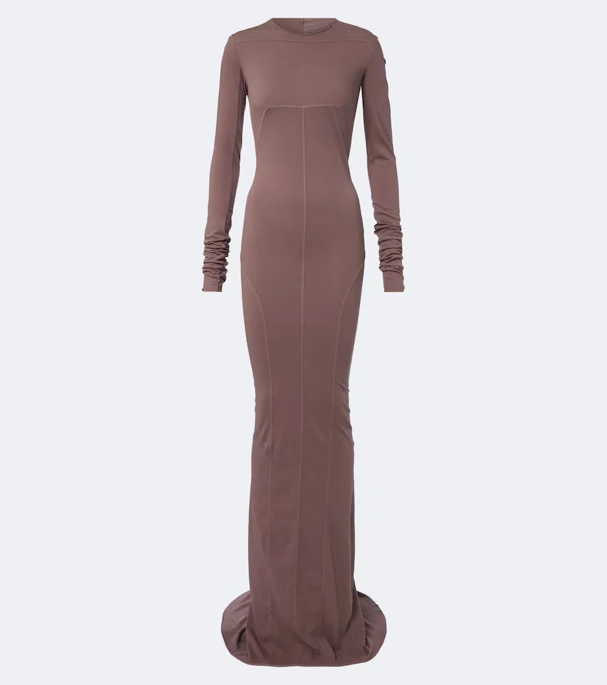 Drkshdw Simple Edfu Cotton Jersey Gown by Rick Owens