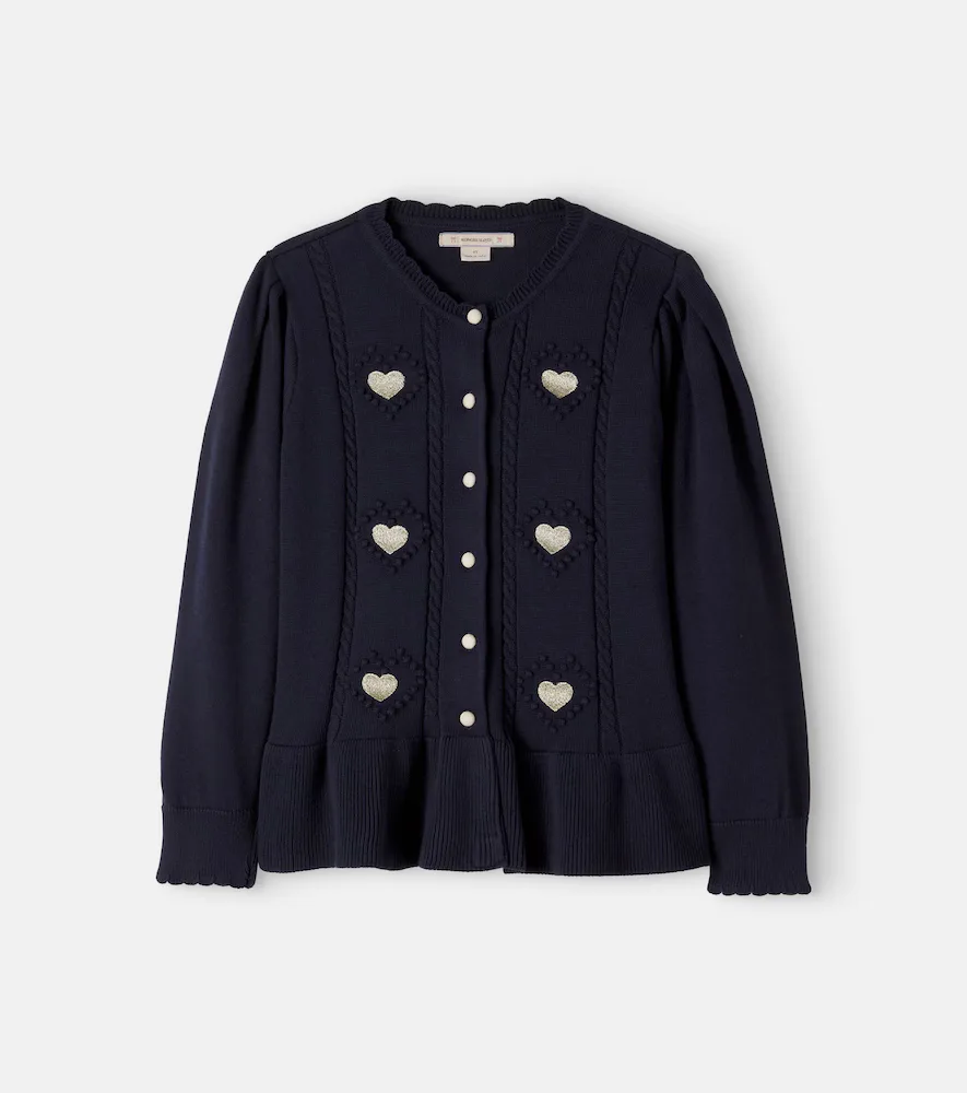 Soleil Embroidered Cotton Cardigan by Konges Slojd