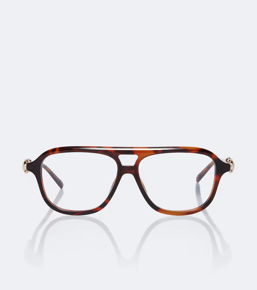 Horsebit Navigator Glasses by Gucci