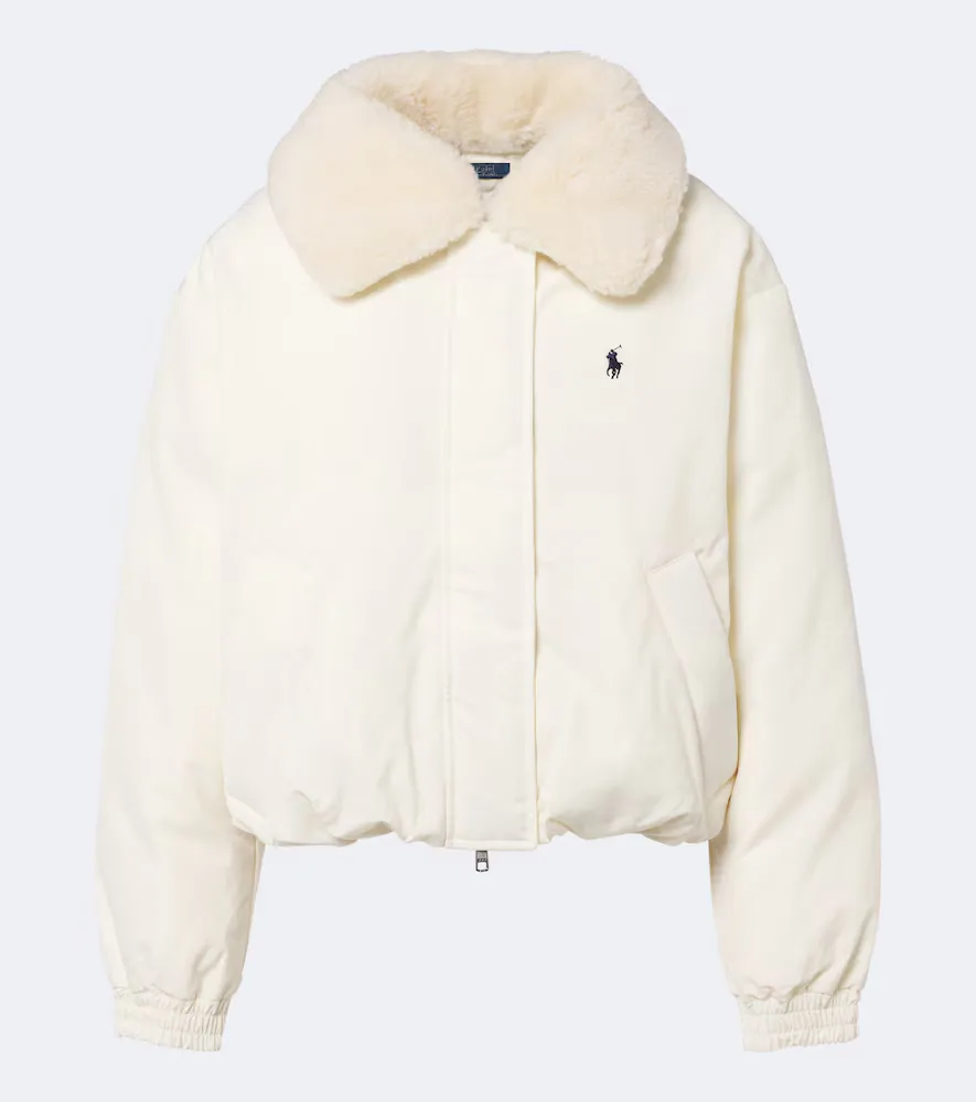 Teddy-Trimmed Cropped Blouson Jacket by Polo Ralph Lauren