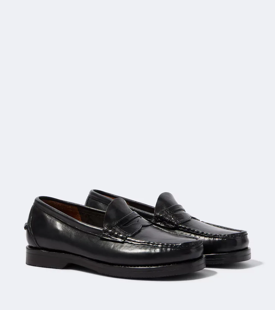 Fabro-Folk Leather Penny Loafers
