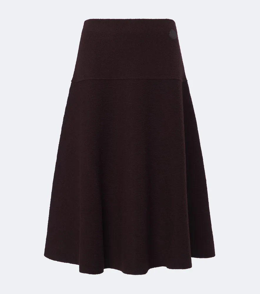 Knitted Wool-Blend Midi Skirt by Moncler