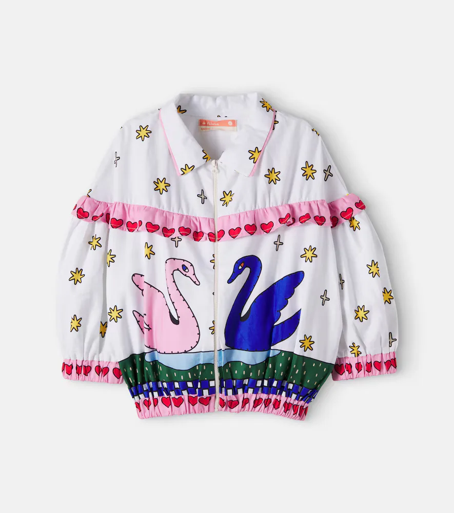 Printed Cotton Blouson Jacket by Fabula