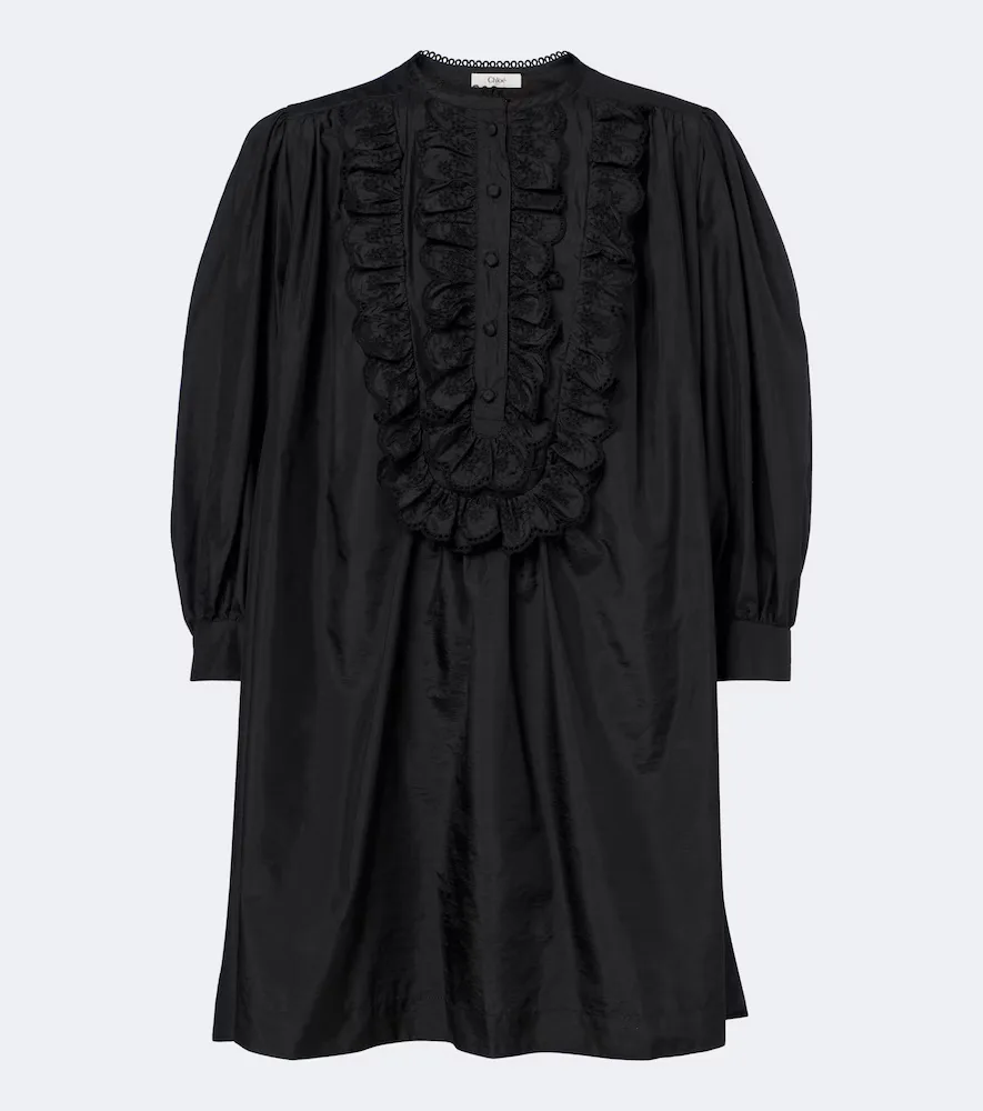 Ruffled Taffeta Minidress by Chloé