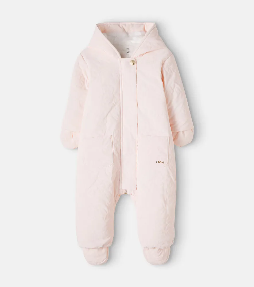 Baby Quilted Hooded Snowsuit by Chloé
