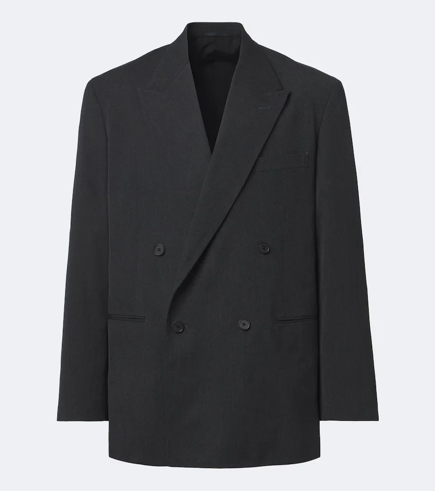 A.Presse Double-Breasted Wool Blazer