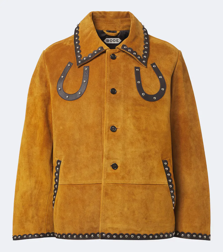 Carson Studded Suede Jacket by Bode