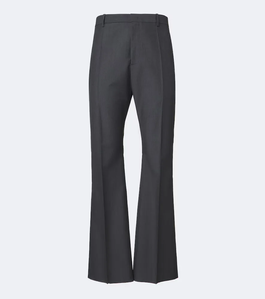 Wool and Mohair Bootcut Pants by Jil Sander