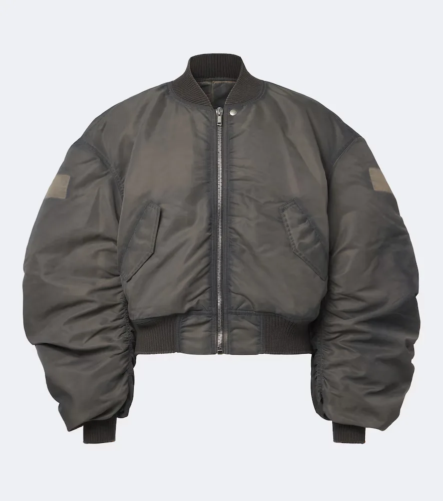 Secchia Flight Satin Bomber Jacket by Rick Owens