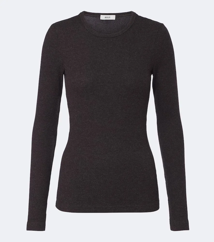 Delphi Ribbed-Knit Top by AGOLDE