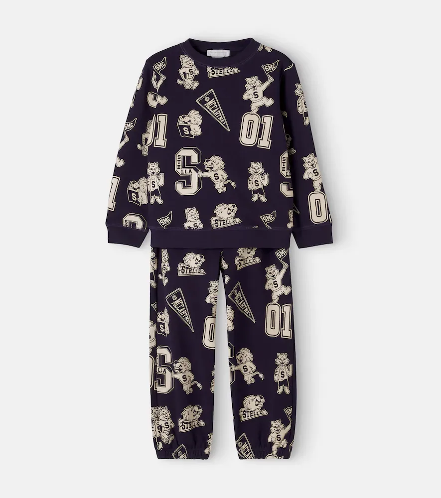 Printed Cotton Sweatshirt and Sweatpants Set by Stella McCartney