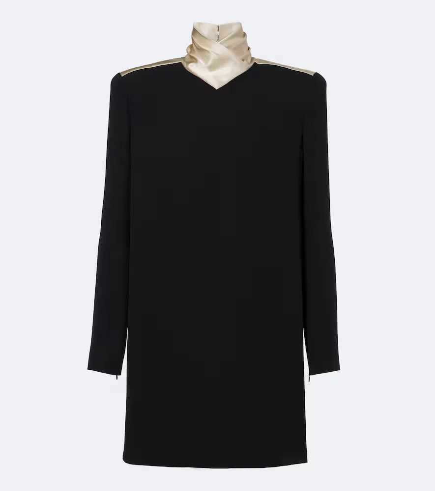 Cady Couture Satin-Trimmed Minidress by Valentino Garavani