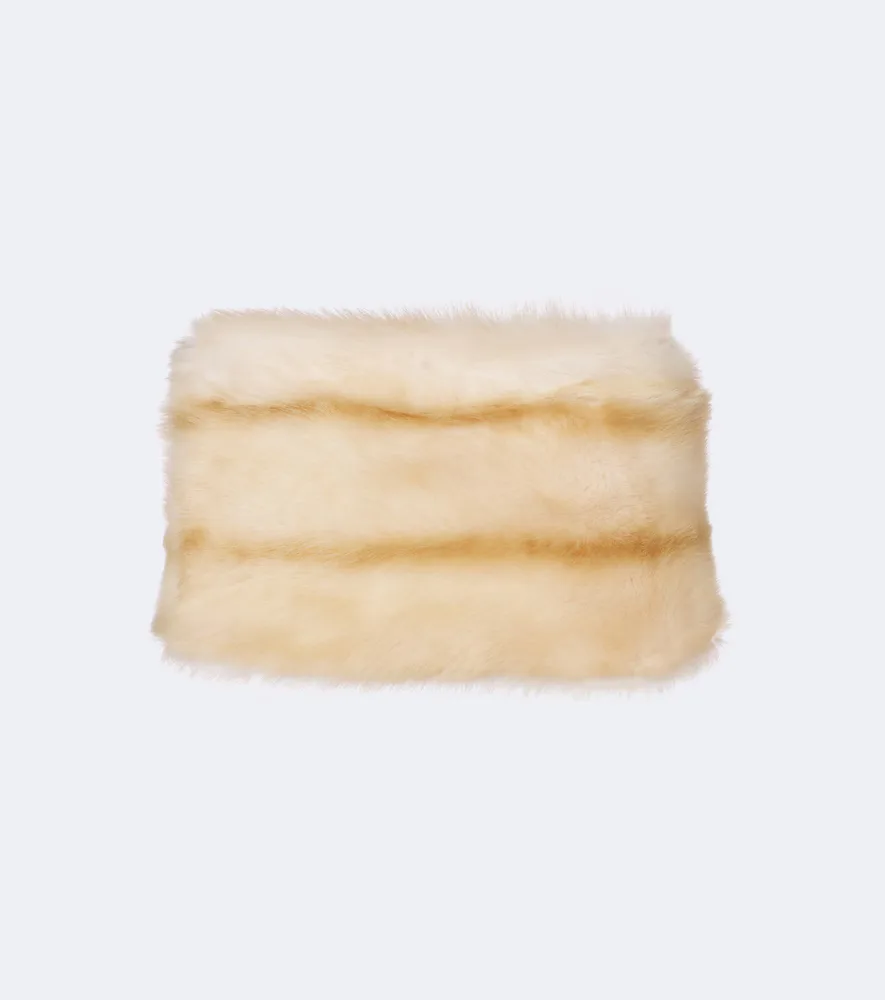 Off-Shoulder Shearling Crop Top by Gucci