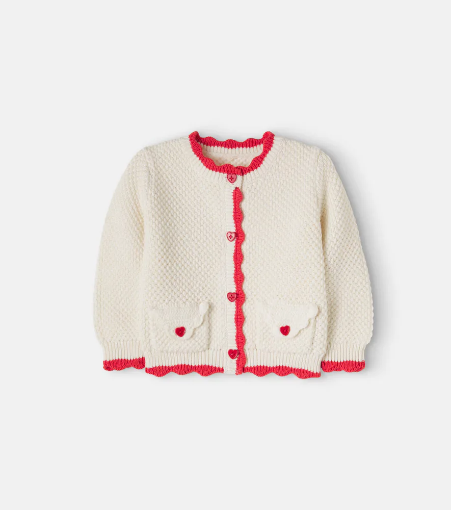 Baby Scalloped Cotton Cardigan by Stella McCartney