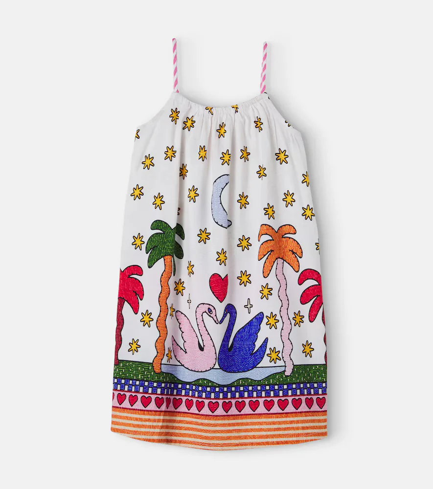 Printed Cotton-Blend Dress by Fabula